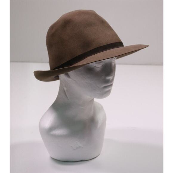 Paul Stuart by Fortnighter Brown Felt Fedora Made in England 60 - 7 3/8 - Picture 1 of 6